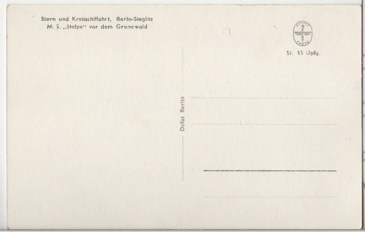 ALTE ANSICHTSKARTE/ POSTKARTE - BERLIN - M.S. STOLPE - STERN U. KREISSCHIFFFAHRT, BERLIN-STEGLITZ