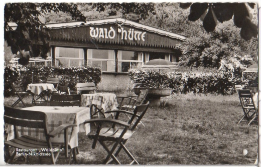 ALTE ANSICHTSKARTE/ POSTKARTE - BERLIN-NIKOLASSEE - RESTAURANT WALDHÜTTE