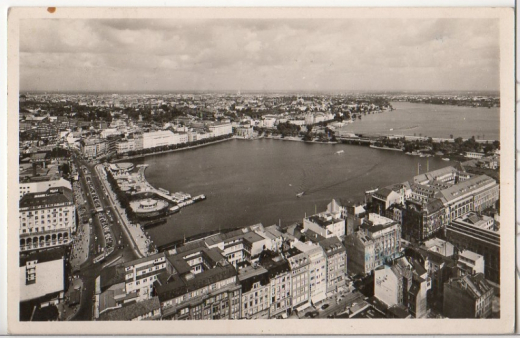 ALTE ANSICHTSKARTE/ POSTKARTE - HAMBURG - JUNGFERNSTIEG, BINNEN- UND AUßENALSTER