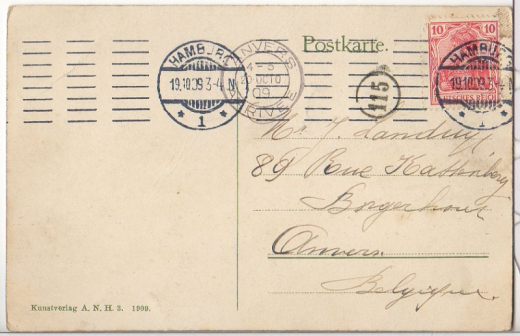 ALTE ANSICHTSKARTE/ POSTKARTE - HAMBURG - HELGOLÄNDER WEG UND SEEWARTE