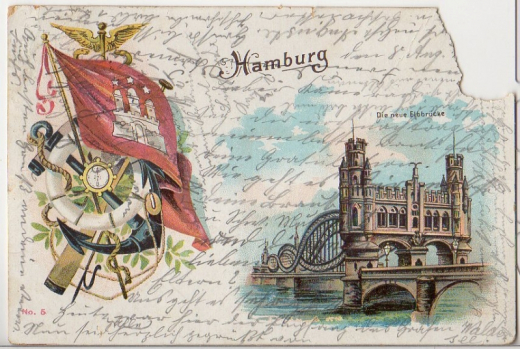 ALTE ANSICHTSKARTE/POSTKARTE - HAMBURG - DIE NEUE ELBBRÜCKE