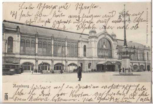 ALTE ANSICHTSKARTE/POSTKARTE - HAMBURG - DAMMTOR BAHNHOF