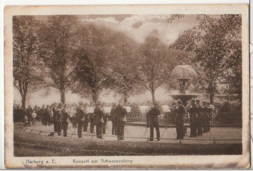 ALTE ANSICHTSKARTE/POSTKARTE - HAMBURG - KONZERT AM SCHWARZENBERG