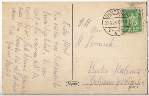 ALTE ANSICHTSKARTE/POSTKARTE - HAMBURG - GETREIDEHEBER IN TÄTIGKEIT