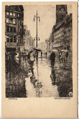 ALTE ANSICHTSKARTE/ POSTKARTE - HAMBURG - MÖNKEBERGSTRAßE