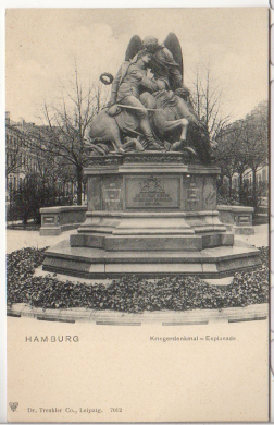 ALTE ANSICHTSKARTE/ POSTKARTE - HAMBURG - KRIEGERDENKMAL-ESPLANADE