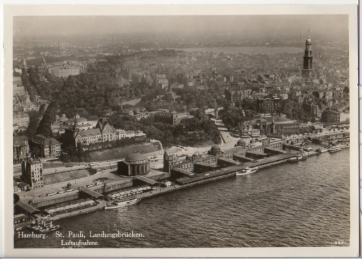 ALTE ANSICHTSKARTE/ POSTKARTE - HAMBURG - St. PAULI LANDUNGSBRÜCKEN