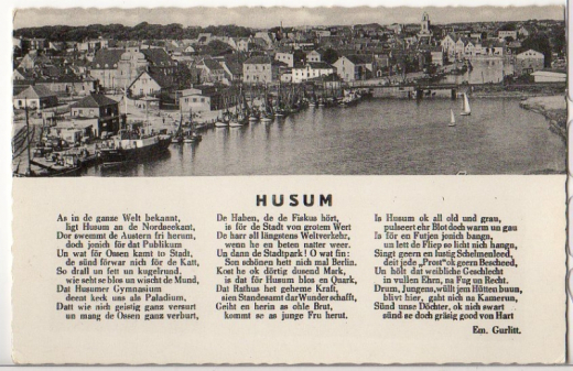 ALTE ANSICHTSKARTE/ POSTKARTE/ LIEDKARTE/ TEXTKARTE - HUSUM