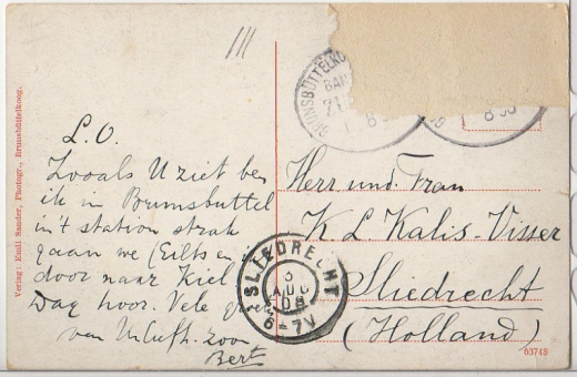 ALTE ANSICHTSKARTE/ POSTKARTE - BRUNSBÜTTELKOOG - GEÖFFNETE SCHLEUSEN, ENTWÄSSERUNG