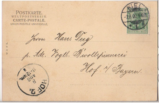 ALTE ANSICHTSKARTE/ POSTKARTE - KIEL - OBERLANDESGERICHTSGEBÄUDE AM KLEINEN KIEL