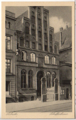 ALTE ANSICHTSKARTE/ POSTKARTE - LÜBECK - SCHIFFERHAUS