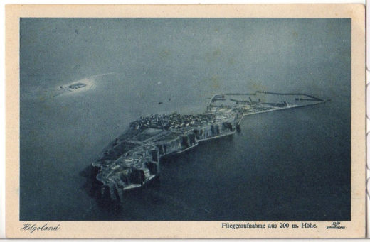 ALTE ANSICHTSKARTE/ POSTKARTE - HELGOLAND - FLIEGERAUFNAHME AUS 200 M. HÖHE