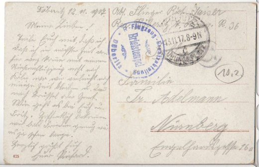 ANSICHTSKARTE/ FELDPOSTKARTE - STEMPEL R-FLUGZEUG-ERSATZABTEILUNG, DÖBERITZ - BERLIN - SIEGES-ALLEE MIT STANDBILDERN