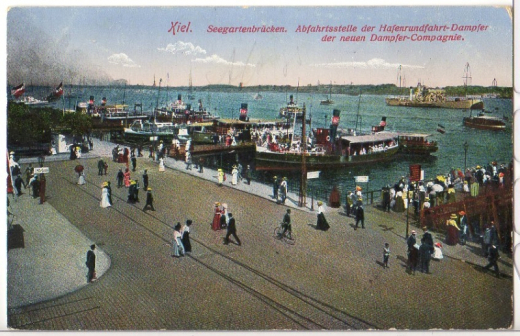 ALTE ANSICHTSKARTE/ FELDPOSTKARTE - KIEL - SEEGARTENBRÜCKEN
