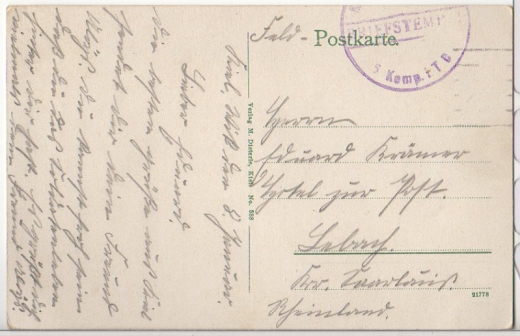 ALTE ANSICHTSKARTE/ FELDPOSTKARTE - KIEL - SEEGARTENBRÜCKEN