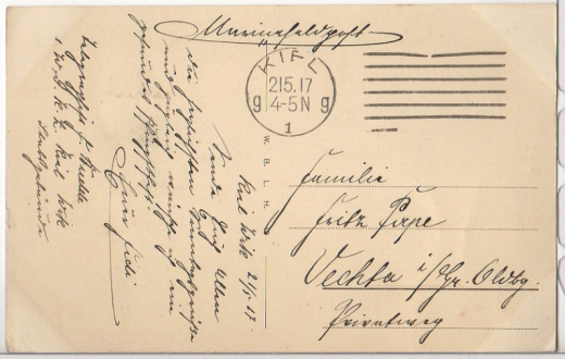 MARINE-FELDPOSTKARTE - KIEL - GESAMTE HOCHSEEFLOTTE