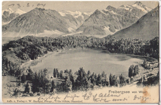 ALTE ANSICHTSKARTE/ POSTKARTE - OBERSTDORF - FREIBERGSEE VON WEST