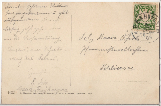 ALTE ANSICHTSKARTE/ POSTKARTE - BAD TÖLZ - STEMPEL BAHNPOST 1909