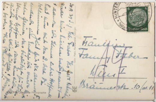 ALTE ANSICHTSKARTE/ POSTKARTE - HINTERZARTEN