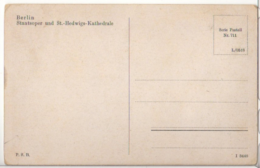ALTE ANSICHTSKARTE/ POSTKARTE - BERLIN - STAATSOPER UND St. HEDWIGS-KATHEDRALE