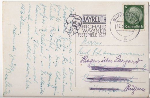 ALTE ANSICHTSKARTE/ POSTKARTE - BAYREUTH - VILLA WAHNFRIED