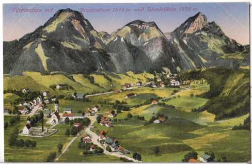 ALTE ANSICHTSKARTE/ POSTKARTE - FISCHBACHAU MIT BREITENSTEIN UND WENDELSTEIN