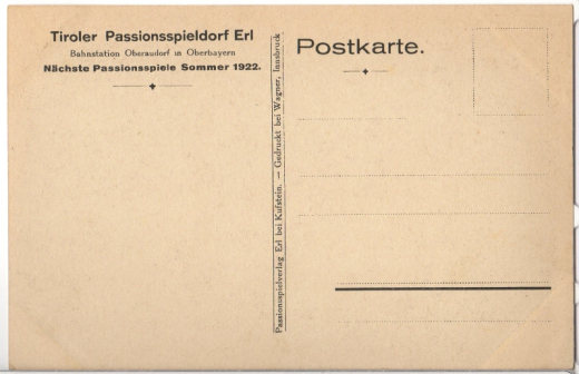 ALTE ANSICHTSKARTE/ POSTKARTE - BAHNSTATION OBERAUDORF - TIROLER PASSIONSSPIELDORF ERL
