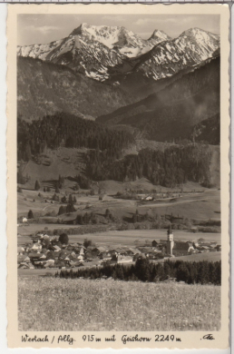 ALTE ANSICHTSKARTE/ POSTKARTE - WERTACH MIT GEISHORN