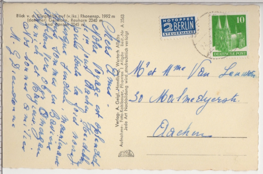 ALTE ANSICHTSKARTE/ POSTKARTE - WERTACH MIT GEISHORN