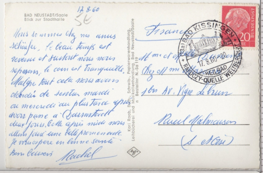 ALTE ANSICHTSKARTE/ POSTKARTE - BAD NEUSTADT/ SAALE - BLICK ZUR STADTHALLE