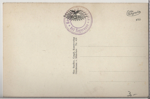 ALTE ANSICHTSKARTE/ POSTKARTE - GLASHÜTTE BEI TEGERNSEE MIT STEMPEL GASTHAUS GLASHÜTTE