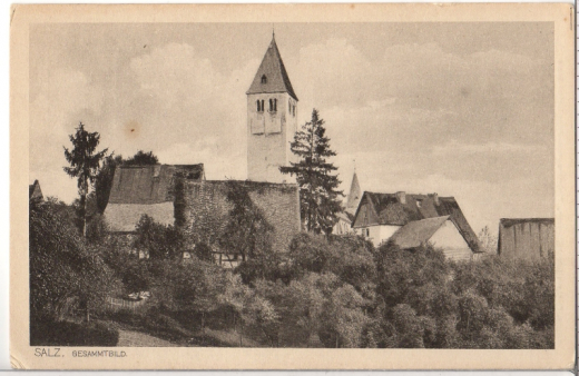 ALTE ANSICHTSKARTE/ POSTKARTE - GEMEINDE SALZ IM WESTERWALD - PFARRKIRCHE St. ADELPHUS