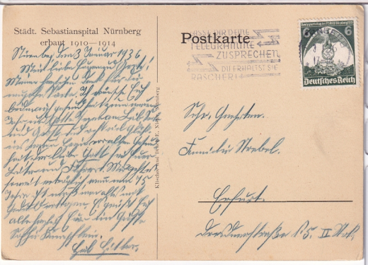 ALTE ANSICHTSKARTE/POSTKARTE - NÜRNBERG - STÄDT. SEBASTIANSPITAL