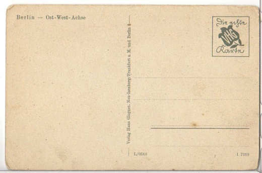 ANSICHTSKARTE BERLIN - HAUPTSTADT DER DDR - OST-WEST-ACHSE