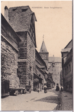 ALTE ANSICHTSKARTE/POSTKARTE - NÜRNBERG - BEIM TIERGÄRTNERTOR