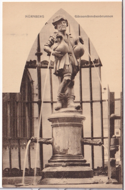 ALTE ANSICHTSKARTE/POSTKARTE - NÜRNBERG - GÄNSEMÄNNCHENBRUNNEN