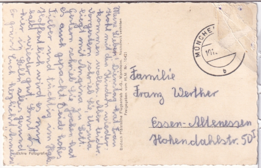 ALTE ANSICHTSKARTE/POSTKARTE - MÜNCHEN - DEUTSCHES MUSEUM - FLUGZEUGAUFNAHME