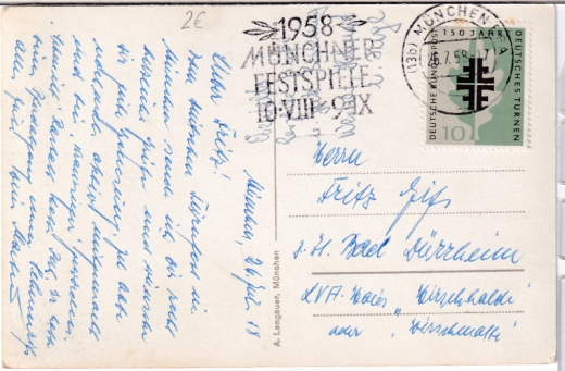 ALTE ANSICHTSKARTE/ POSTKARTE - MÜNCHEN - RATHAUS MIT FRAUENKIRCHE