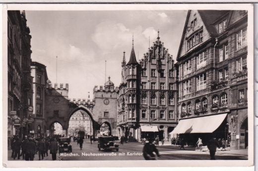 ALTE ANSICHTSKARTE/ POSTKARTE - MÜNCHEN - NEUHAUSERSTRAßE MIT KARLSTOR