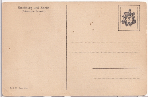 ALTE ANSICHTSKARTE/ POSTKARTE - STREITBURG UND SCHILD (FRÄNKISCHE SCHWEIZ)