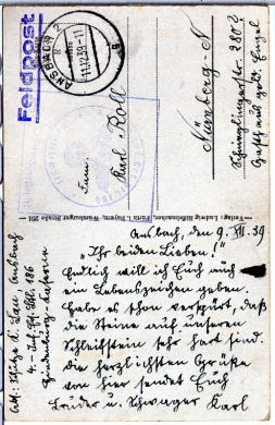 ALTE ANSICHTSKARTE/ FELDPOSTKARTE - ANSBACH - HOFGARTEN, BLICK ZUR ORANGERIE