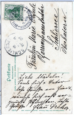 ALTE ANSICHTSKARTE/ POSTKARTE - WILDBAD - BLICK AUF OLGASTRAßE