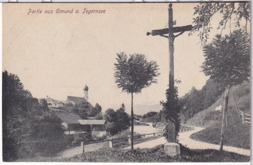 ALTE ANSICHTSKARTE/ POSTKARTE - GMUND AM TEGERNSEE - PARTIE AUS GMUND AM TEGERNSEE
