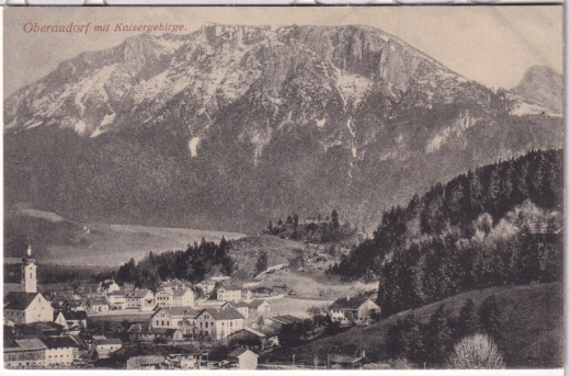 ALTE ANSICHTSKARTE/ POSTKARTE - OBERAUDORF MIT KAISERGEBIRGE