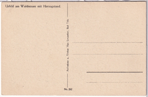 ALTE ANSICHTSKARTE/ POSTKARTE - URFELD AM WALCHENSEE MIT HERZOGSTAND