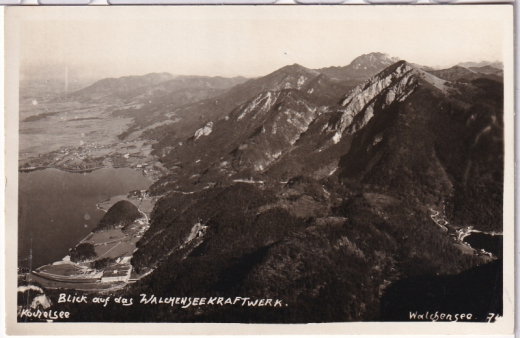 ALTE ANSICHTSKARTE/ POSTKARTE - KOCHEL AM SEE - BLICK AUF DAS WALCHENSEEKRAFTWERK
