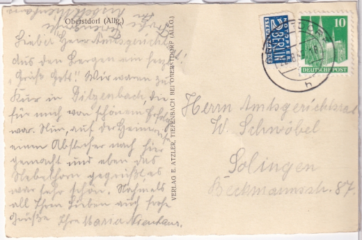 ALTE ANSICHTSKARTE/ POSTKARTE - OBERSTDORF IM ALLGÄU