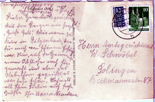 ALTE ANSICHTSKARTE/ POSTKARTE - OBERSTDORF IM ALLGÄU