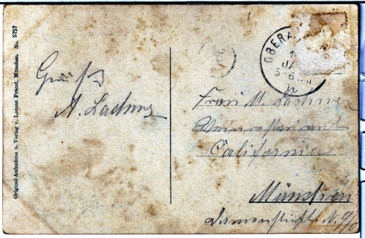 ALTE ANSICHTSKARTE/ POSTKARTE - OBERAMMERGAU - TOTAL GEGEN NOTSPITZE UND KOFEL