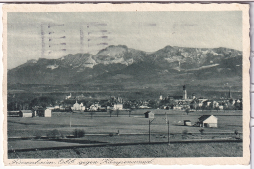 ALTE ANSICHTSKARTE/ POSTKARTE - ROSENHEIM - GEGEN KAMPENWAND, WERBUNG KONZERT- U. GARTEN-CAFE SELL, ROSENHEIM